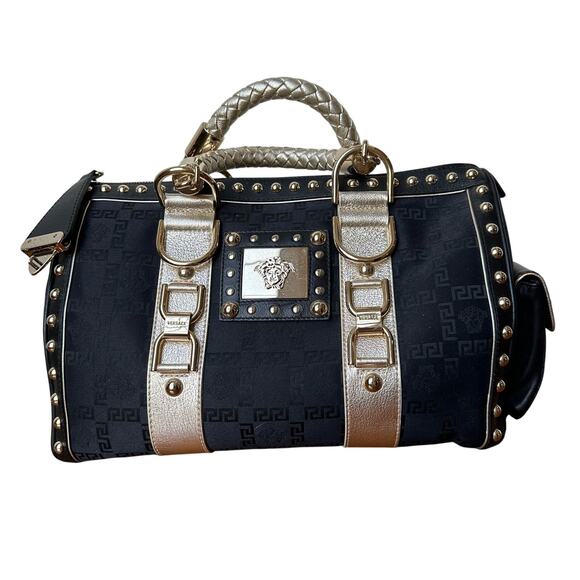 Versace Handbags - Rare Authentic Versace Snap Out of It Icon Bag - Black & Gold